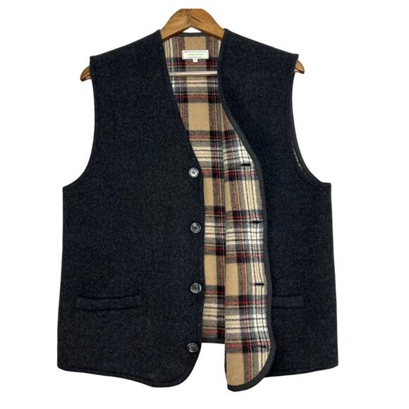Jimmy Hourihan Men’s Pure New Wool Vest Dark Gray Size L *EUC - Picture 1 of 8